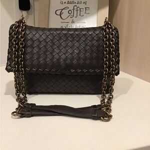 Bottega Venetta Olimpia Intrecciato Nappa chain bag